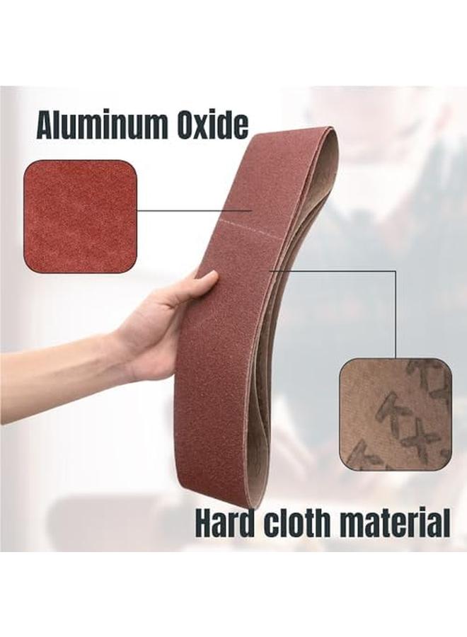 POWERTEC 110680 4 X 36 Inch Sanding Belts 80 Grit Aluminum Oxide Sanding Belt Premium Sandpaper 10 Pack  - Image 3