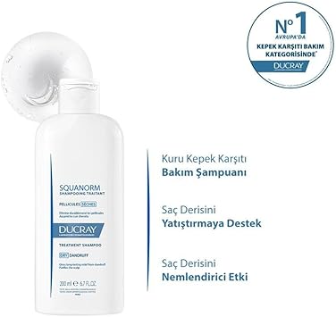 Ducray Squanorm AntiDandruff Treatment Shampoo Dry Dandruff 200 ml - Image 2