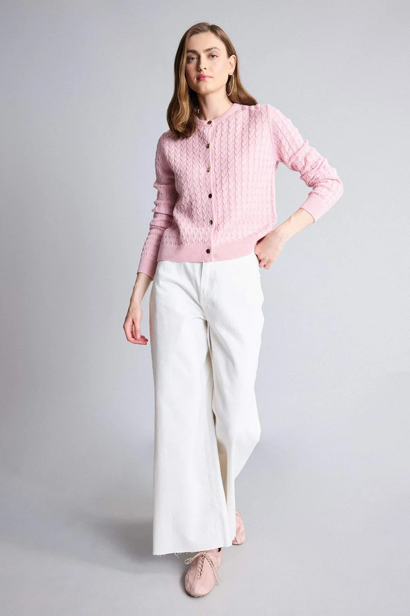 Defacto Regular Fit Crew Neck Cardigan
