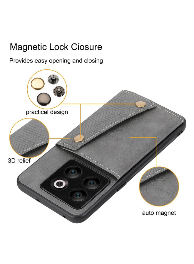S-TOP Case For OnePlus 10T / ACE Pro Double Buckle Magnetic PU+TPU Phone Case - Image 4