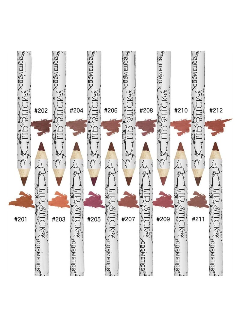 12 Vibrant Matte Lip Liners for Long Lasting All Day Wear Smooth Application and Precise Contouring Professional Quality Makeup Set - Image 4