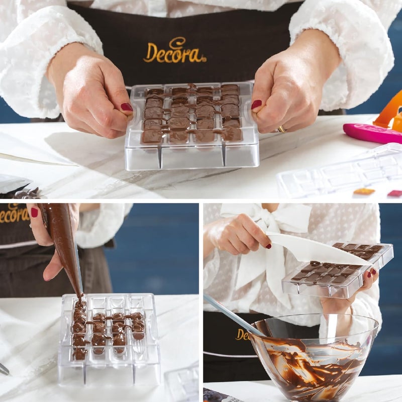Decora Professional Chocolate Mould Classic Tablet, 4 Cavities 85 x 42 x 10 mm, Polycarbonate - Image 4
