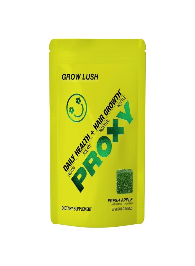 بروكسي فيتامينات للشعر لنمو أسرع - مكملات غذائية للشعر للنساء والرجال - فيتامينات شعر طبيعية مع البيوتين والفولات والإينوزيتول لشعر وأظافر وبشرة صحية - نباتي، بروكسي جرو لاش - Image 1