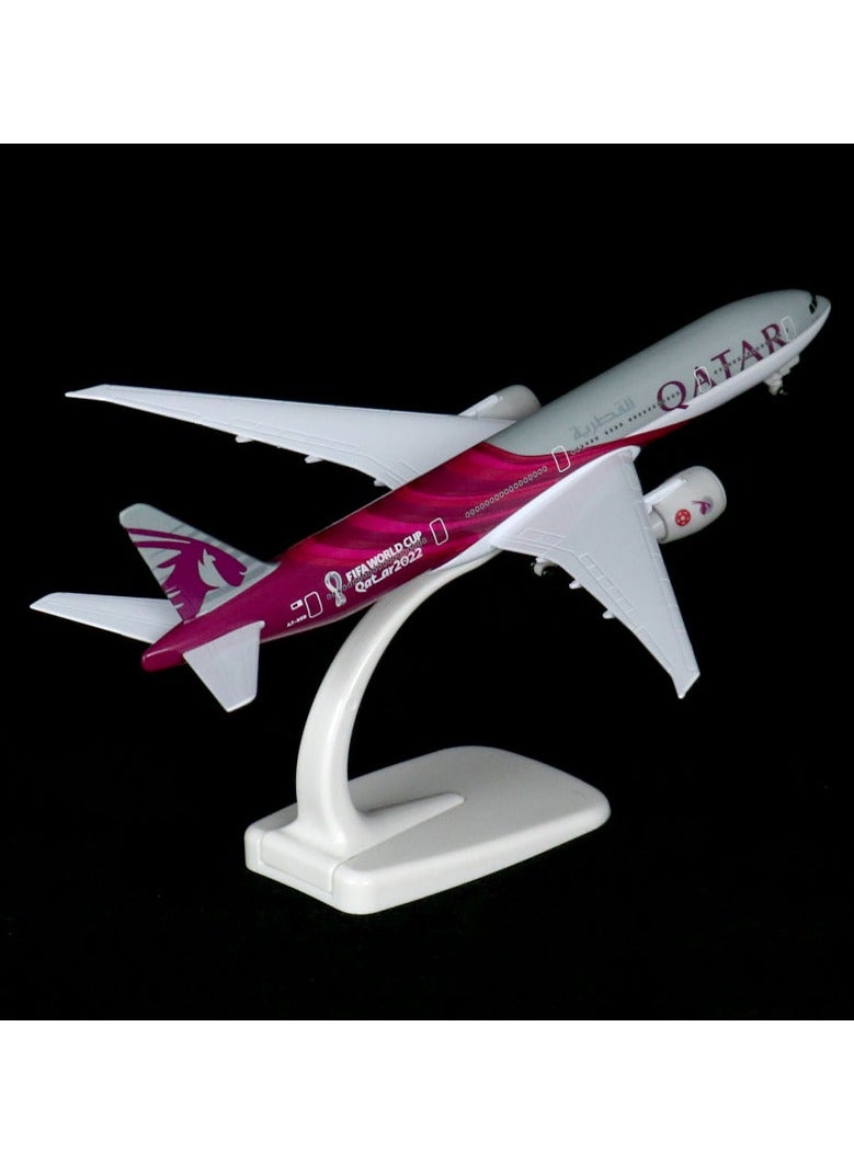 general Finished Model Aircraft 1:400 Scale 20cm Qatar Airways replicates the aircraft model for the Boeing 777 airline finished aircraft model, static aircraft model