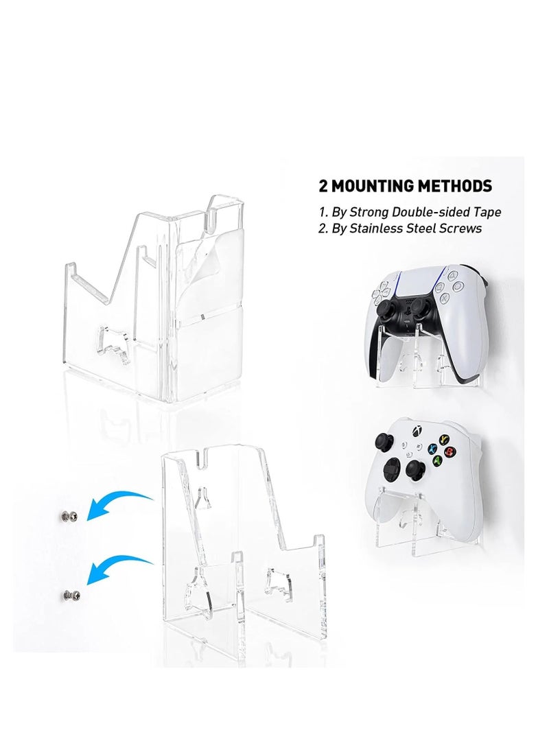 Cool Baby - COOLBABY 2 Pack Clear Controller Holder Desktop and Wall Mount for Xbox ONE, PS4, PS5, Switch Universal Stand for Gaming Accessories - Image 1