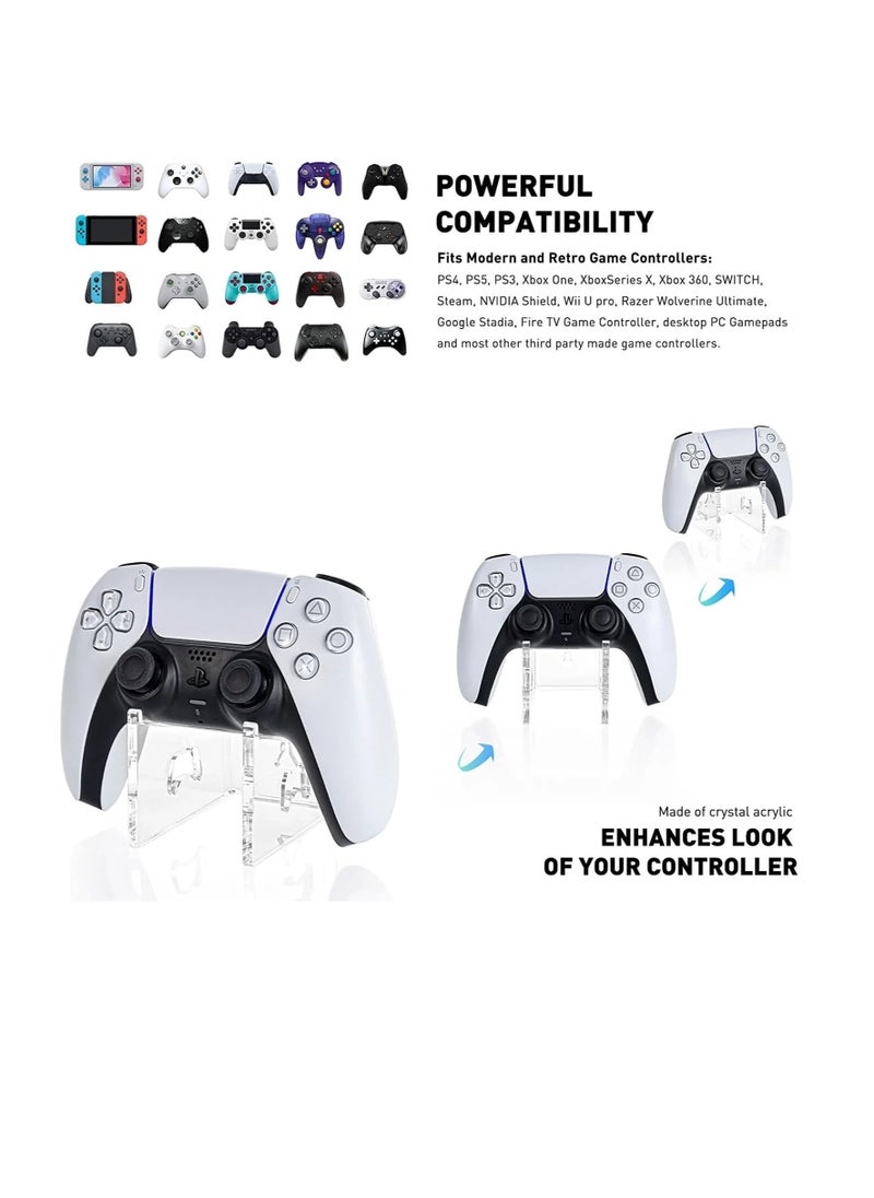 Cool Baby - COOLBABY 2 Pack Clear Controller Holder Desktop and Wall Mount for Xbox ONE, PS4, PS5, Switch Universal Stand for Gaming Accessories - Image 1