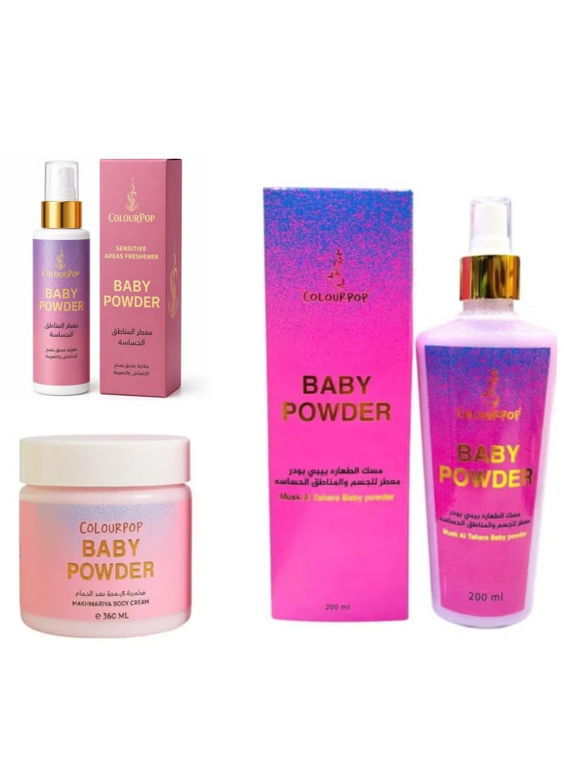 Makhamaria Body Cream 360ml, Body Mist for Sensitive Areas 200ml, Body Mist 120ml