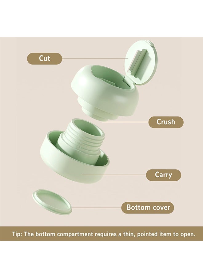 1 Pack 3 in 1 Pill Crusher, Splitter & Grinder, for Small Pills, Grinds to Fine Powder - Image 2