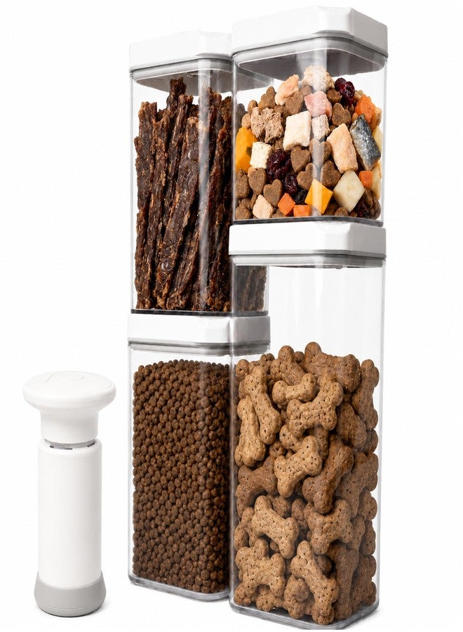 BARRYSAIL Vacuum Pet Food Storage Set with Pump, 4-Piece Airtight Canister - Image 1