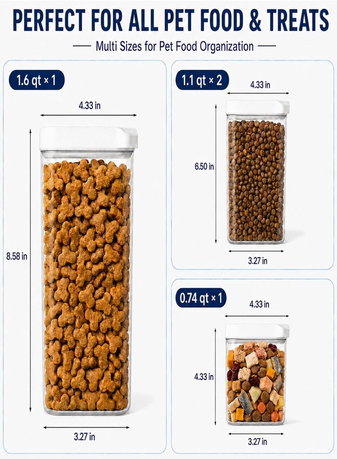 BARRYSAIL Vacuum Pet Food Storage Set with Pump, 4-Piece Airtight Canister - Image 2