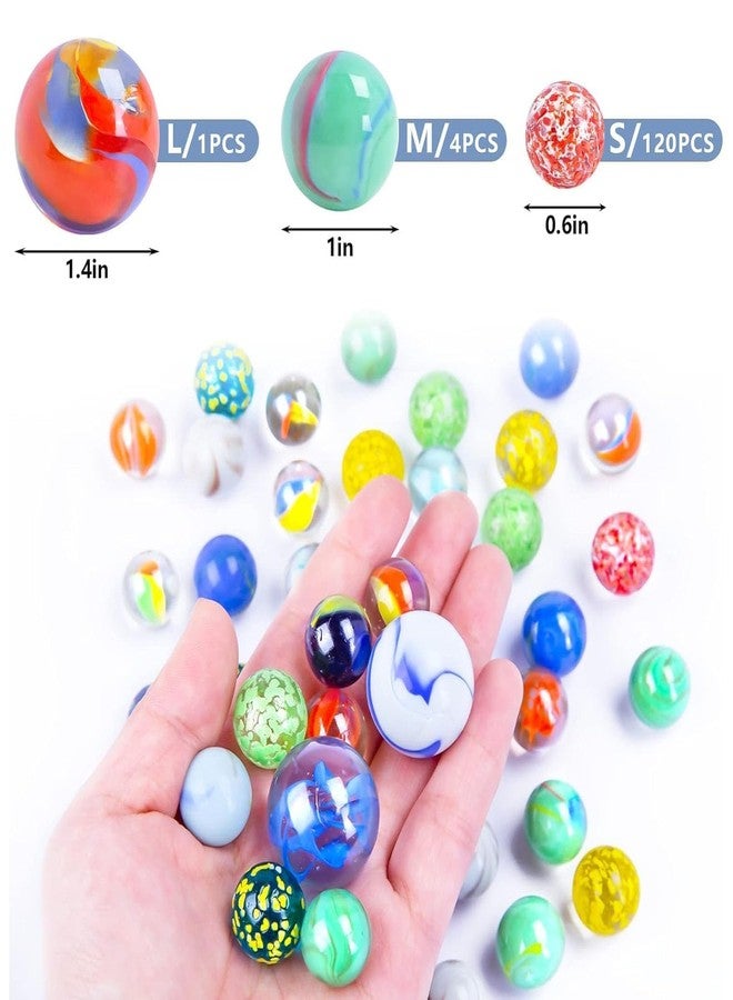 3 otters 125PCS Glass Marbles, Assorted Size with Gift Box for Vase Fillers Fish Tank Rocks Aquarium Tank Decor Table Scatter Decoration - Image 2