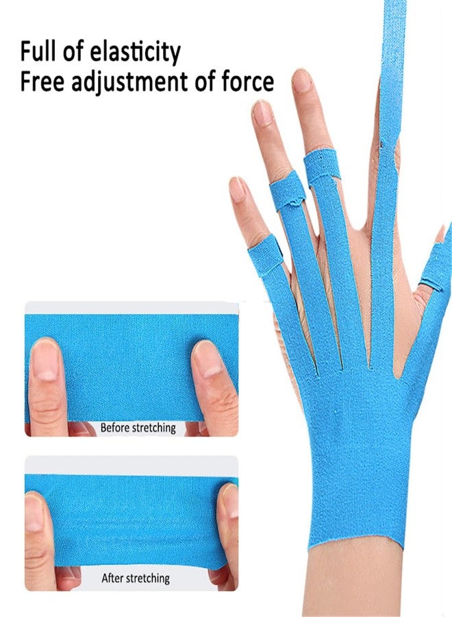 Xemz Precut Kinesiology Tape for Hand & Wrist Support, 3 Pairs Breathable Waterproof Kinesiology Recovery Tapes Finger Joint Support Tape, Hypoallergenic Latex-Free Elastic Athletic Tapes for Carpal Tunnel - Image 4