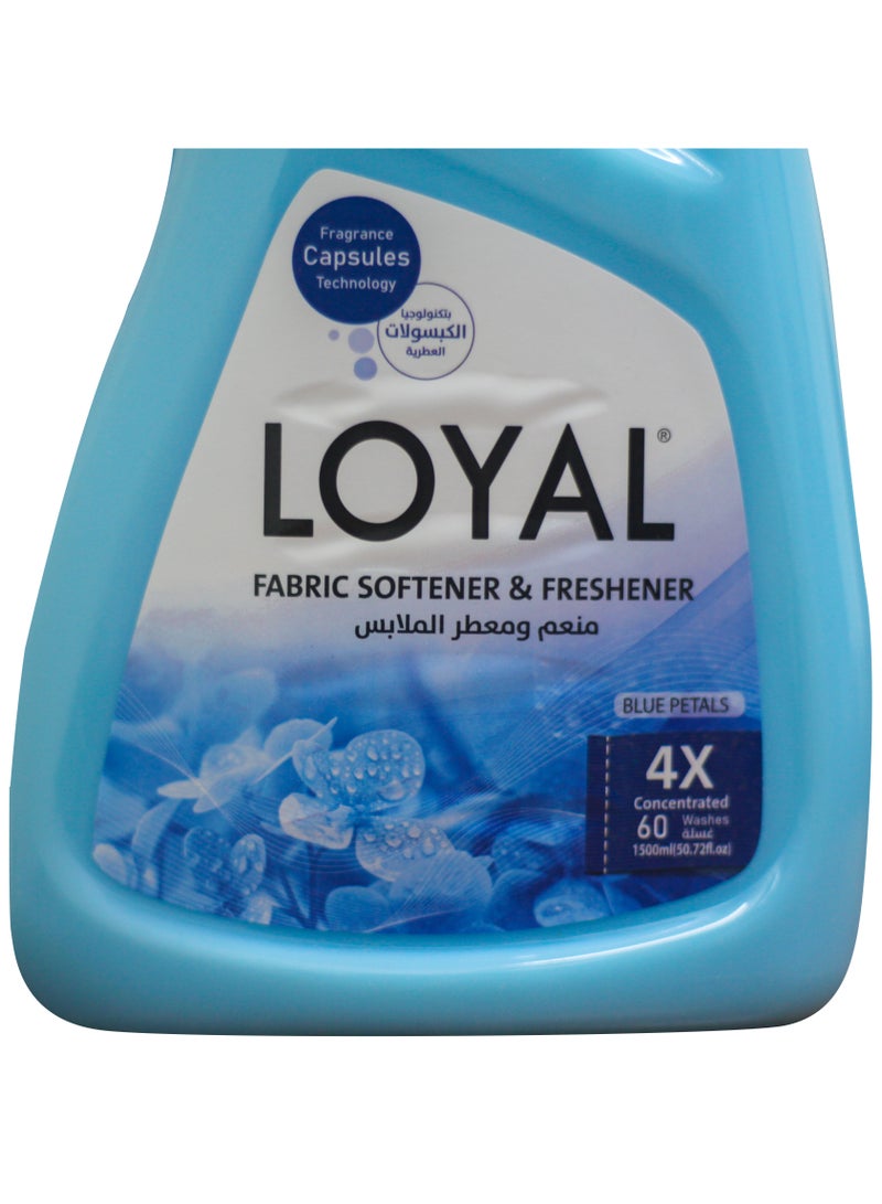 loyal Fabric Softener & Freshener Concentrated, Blue Petals, 750ml - Image 3