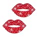 YTFRL 2PCS Rhinestone Car Stickers Bling Crystal Red Lip Auto Sticker SelfAdhesive Decal Glitter Diamond Decorative Decal for Vehicle Window Laptop Luggage Car Accessories - Image 2