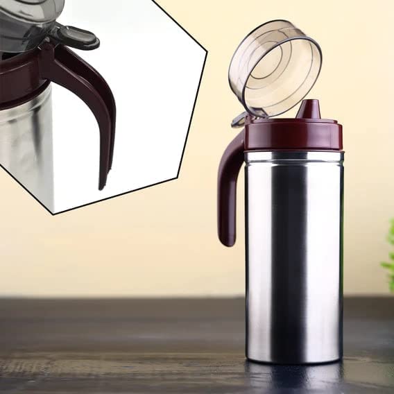Foliam Stainless Steel Nozzle Oil Dispenser Oil Pourer Oil Container Oil Can Oil Bottle with Handle 1000 ml - Image 3