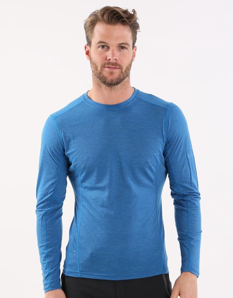 Montane Primino 140 Men's Crew Long Sleeve T-Shirt - Electric Blue, Size M - Image 2