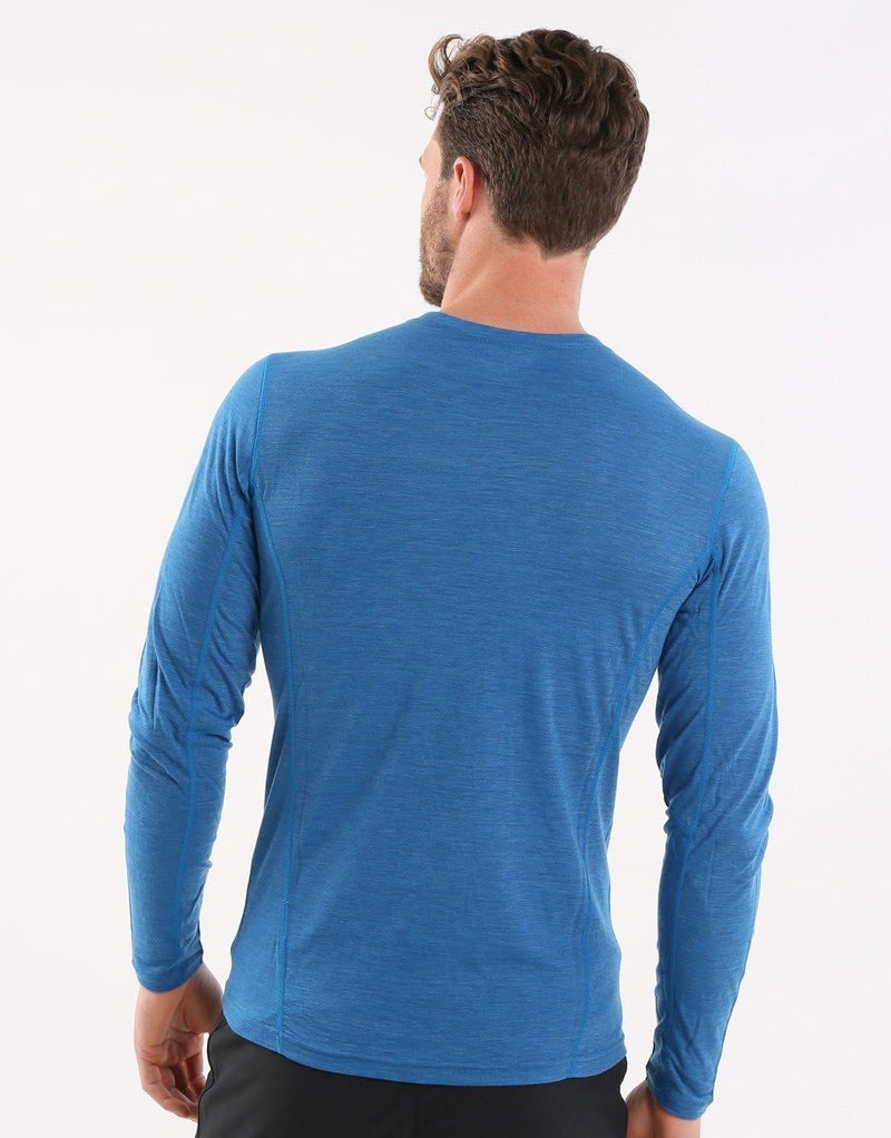 Montane Primino 140 Men's Crew Long Sleeve T-Shirt - Electric Blue, Size M - Image 3