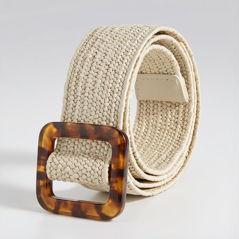 Metal Free Woven Straw Belt No Rust No Allergy Comfortable For Sensitive Skin - Image 3