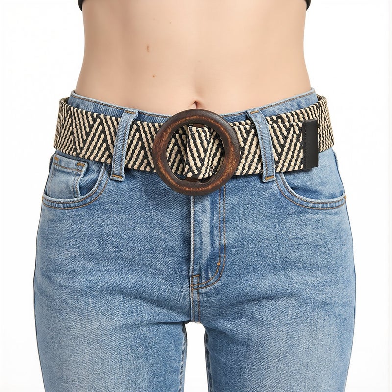 Metal Free Woven Straw Belt No Rust No Allergy Comfortable For Sensitive Skin - Image 5