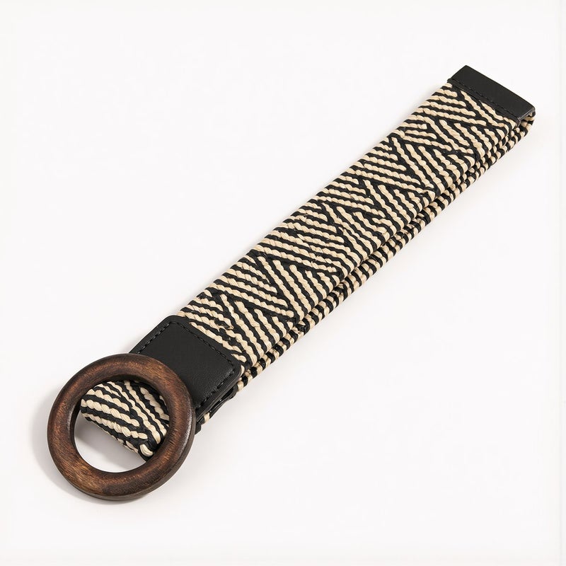 Metal Free Woven Straw Belt No Rust No Allergy Comfortable For Sensitive Skin - Image 2