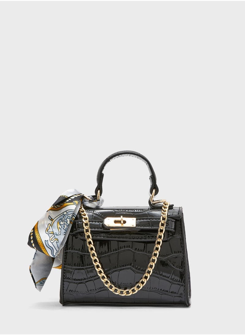 ELLA Mini Handbag with Scarf Detail  - Image 1