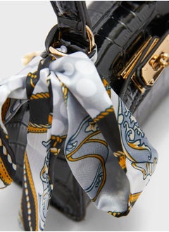 ELLA Mini Handbag with Scarf Detail  - Image 4