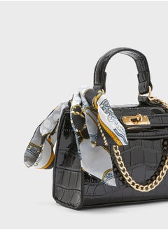 ELLA Mini Handbag with Scarf Detail  - Image 3