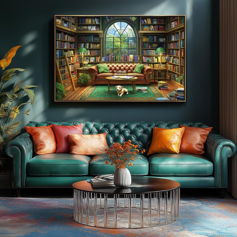 Blueforest Reading Room 1000 Piece Puzzle for Adults Unique Book Room Puzzles for Adults 1000 Pieces Library Bookshelf Jigsaw Puzzles 1000 Pieces Family Challenging Puzzle (27.5"x19.6") - Image 4