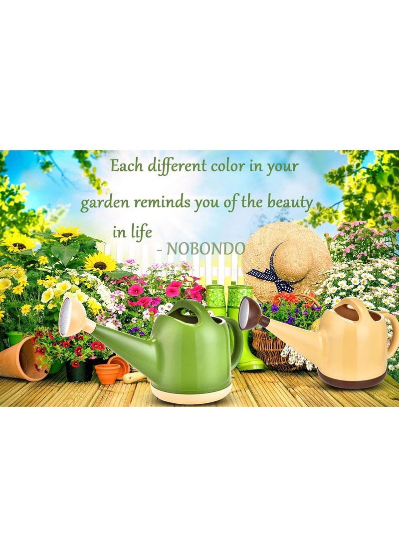 SOLARAE Watering Can with Sprinkler Head, 1 Gallon Plant Watering Can Long Stem Spout for House Indoor Plant Outdoor Flower Decorative Modern Garden Pot (Beige) - Image 4