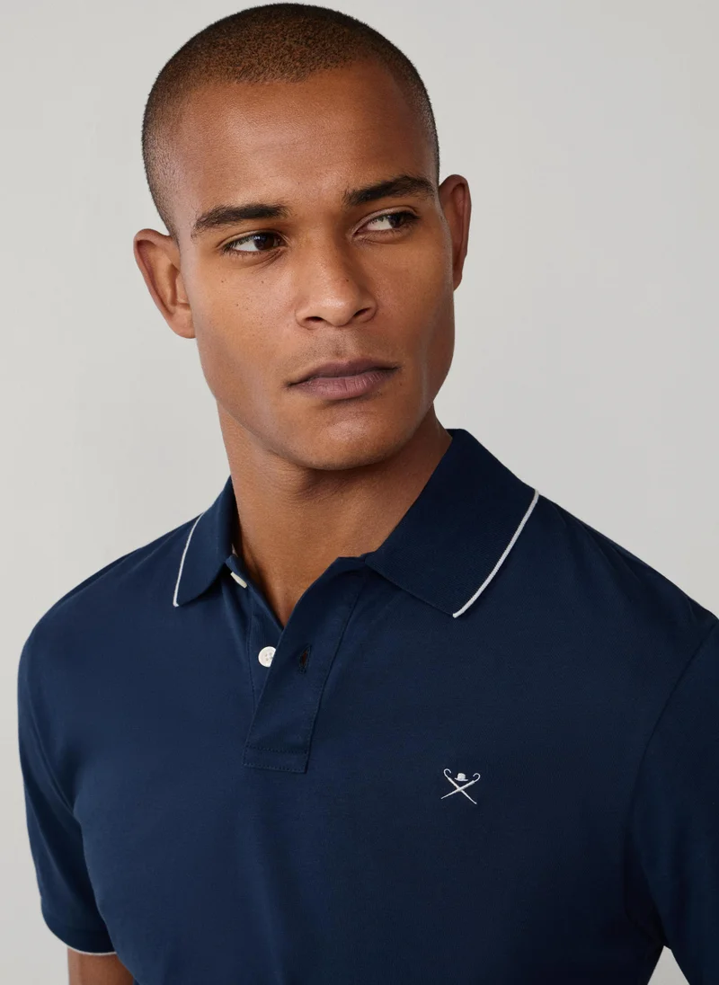 Hackett  Classic Fit Short Sleeve Tipped Jersey Polo for Men | Best Price UAE