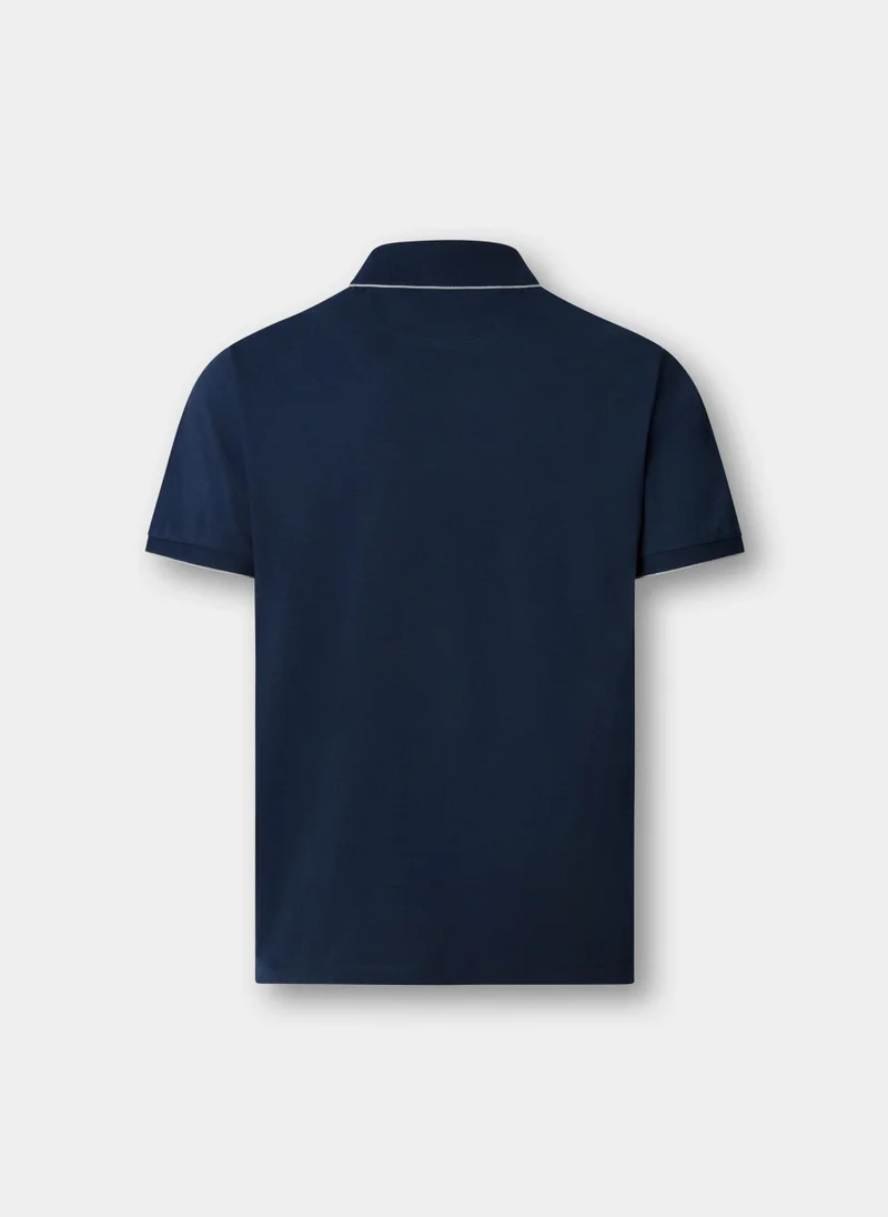 Hackett Classic Fit Short Sleeve Tipped Jersey Polo
