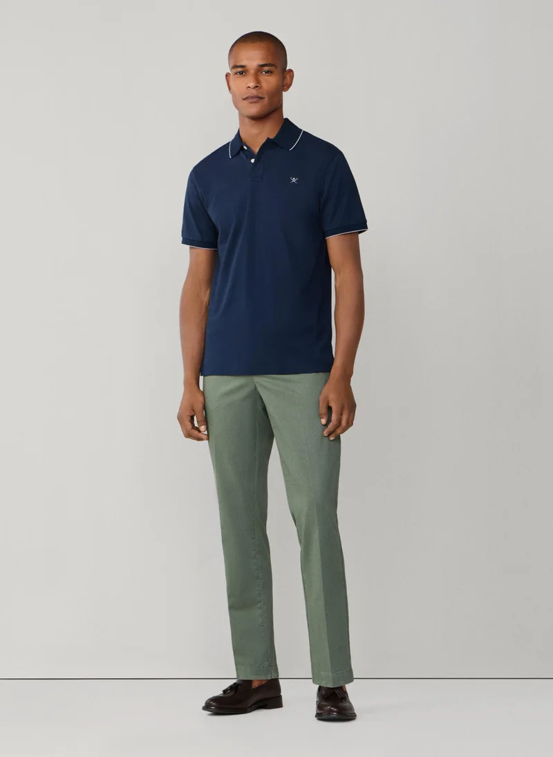 Hackett  Classic Fit Short Sleeve Tipped Jersey Polo for Men | Best Price UAE