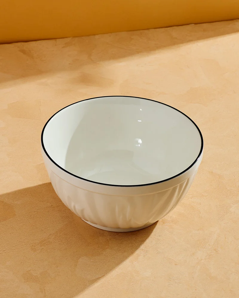 REDTAG White Porcelain Embossed Round Bowl