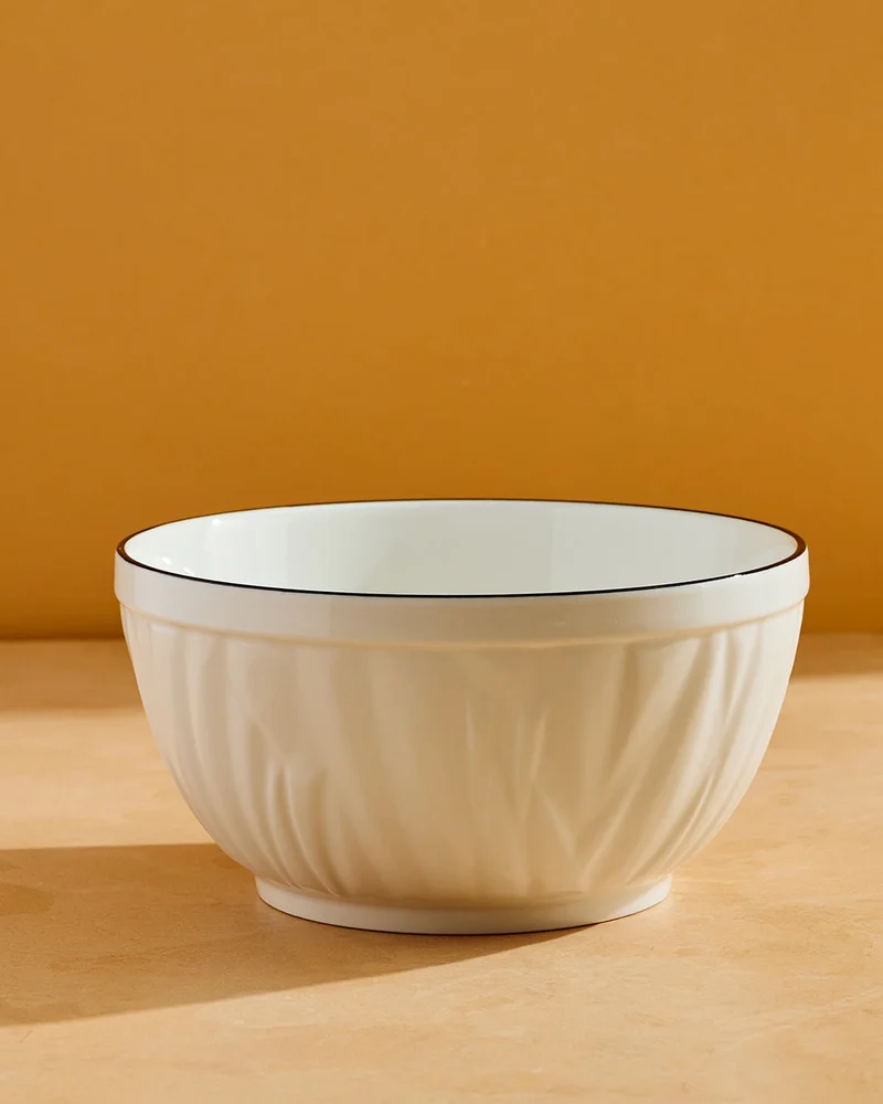 REDTAG White Porcelain Embossed Round Bowl