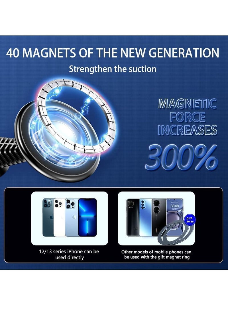 Y&D Car Headrest Mount Compatible for MagSafe Mount, Seat Hook Magnetic Phone Holder Car, Backseat Hooks Suitable iPhone 14/13/12 All Grocery Bags Handbag - Image 5