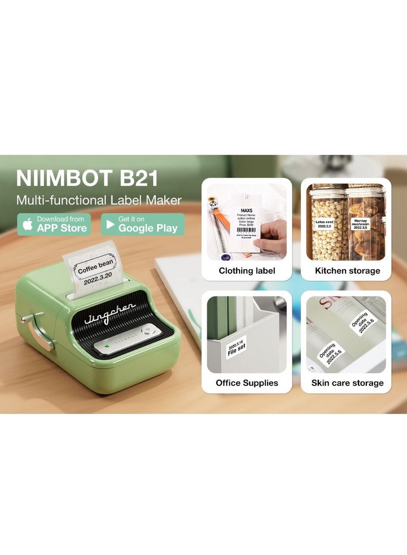 NIIMBOT Niimbot B21 Portable Wireless BT Thermal Label Maker Sticker Printer with Rfid Recognition Great for Supermarket Clothing Jewelry Retail  - Image 1