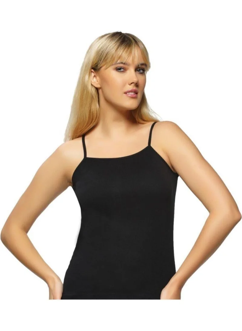 Gümüş Silver Women's Lycra Strapped Plain Bias Undershirt 4047 - 6 Pieces