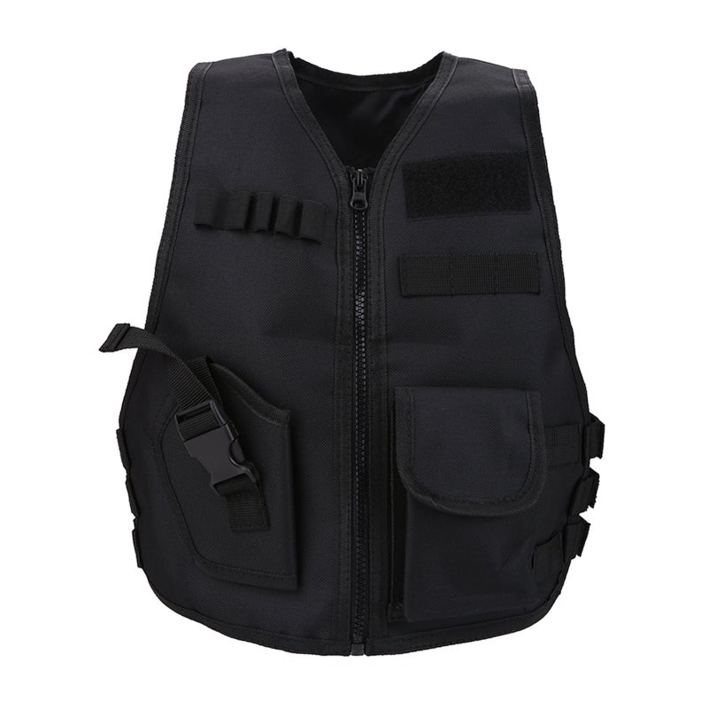 Breathable Children Kids Vest Protective Waistcoat for Outdoor Hunting Combat Games Black S - Image 3