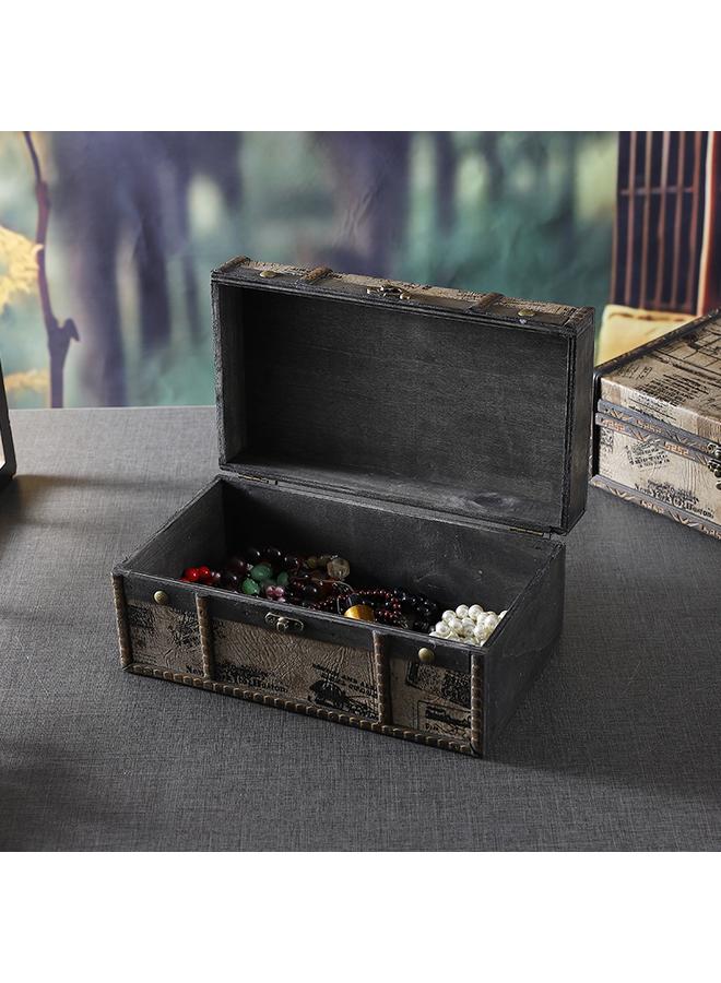 Bluejw New Wooden Desktop Storage Box Retro English Style Jewelry Jewelry Box Certificate Letter Storage Box Packaging Wooden Box - Image 4