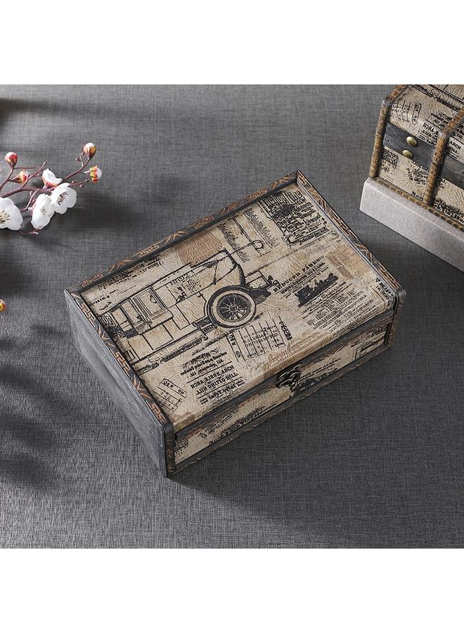 Bluejw New Wooden Desktop Storage Box Retro English Style Jewelry Jewelry Box Certificate Letter Storage Box Packaging Wooden Box - Image 5