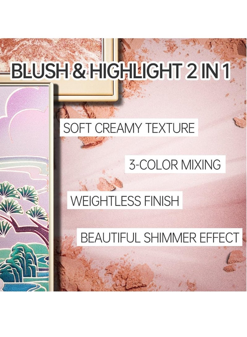CATKIN Blusher for Cheeks Make Up Coral Pink Peach powder blush Shimmering Blush Creates a Lightweight Natural Finish 10g - Image 3