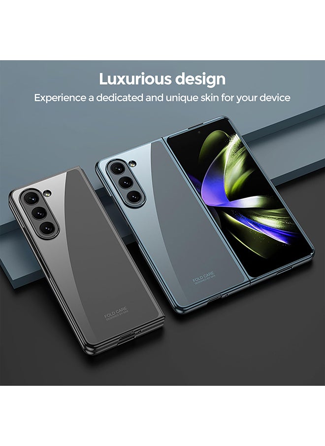 O Ozone Cover For Samsung Galaxy Z Fold 5 5G Case Slim Thin Lightweight Hard PC Crystal Cover Soft Bumper Shockproof Protection Phone Case - Clear  - Image 4