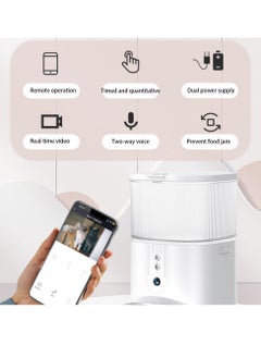 Cat Dog Pet Feeder, Automatic Cat Feeder with 1080P Camera, Pet Food Dispenser for Cats and Dogs, WiFi Smart Feeder, 3L Large Capacity, with Two-Way Audio, App Control, Timer Feeder, Recorder for Timed Feeding - pzsku/ZD036D960A544F62BADB0Z/45/_/1734948779/a9cc7b93-9be0-407b-82e9-a2fcd7a608d6