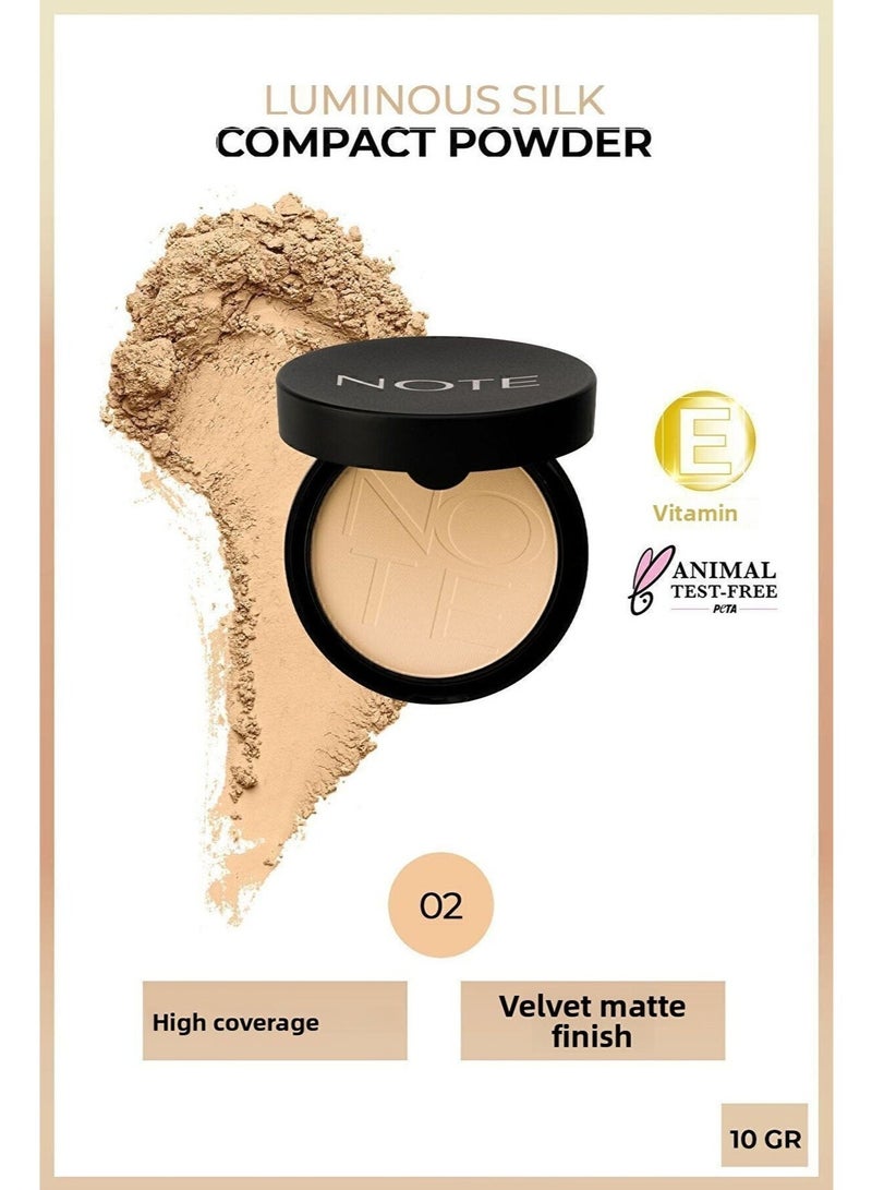 Note Luminous Silk Compact Powder 02 Natural Beige - Image 1