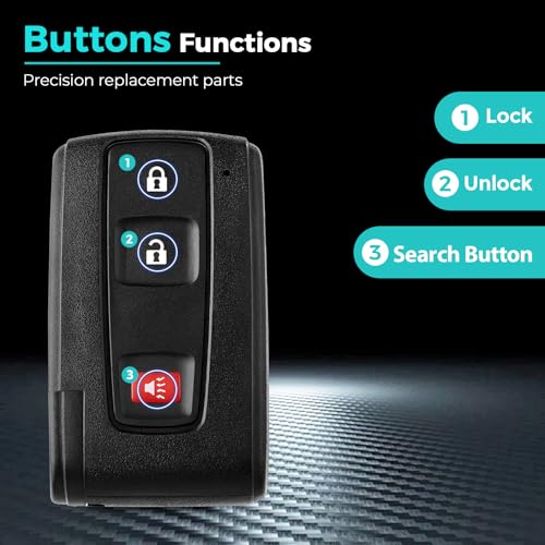 HelloAuto Key Fob for Toyota Prius 2004 2005 2006 2007 2008 2009 Replacement Keyless Entry Remote Smart Key Fob for Silver Logo, P/N: 2584A-B31EG, 89994-47061 (FCC ID: MOZB31EG) - Image 4