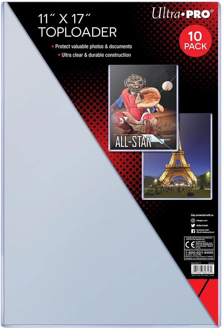 Ultra Pro 11" x 17" Toploader - 10 Pack for Photos and Documents - Image 1