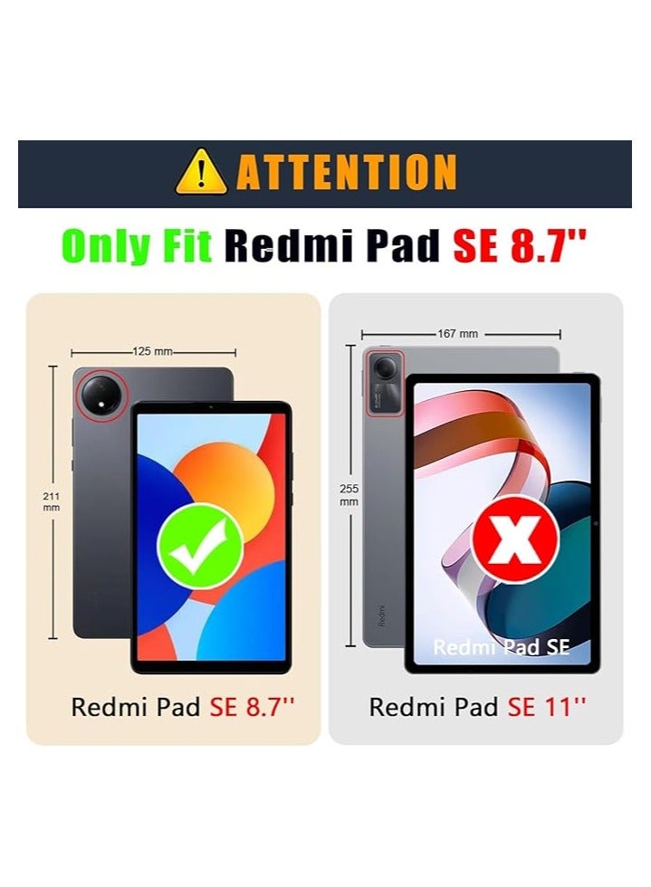 erorex Case for Xiaomi Redmi Pad SE 8.7 inch(2024), Tri fold Slim Lightweight Hard Shell Cover with Multi-Angle Stand For Redmi Pad SE 8.7 Inch (Unicorn, Redmi Pad SE 8.7-inch (2024)) - Image 5