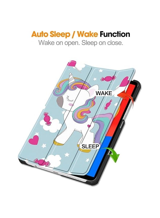 erorex Case for Xiaomi Redmi Pad SE 8.7 inch(2024), Tri fold Slim Lightweight Hard Shell Cover with Multi-Angle Stand For Redmi Pad SE 8.7 Inch (Unicorn, Redmi Pad SE 8.7-inch (2024)) - Image 3