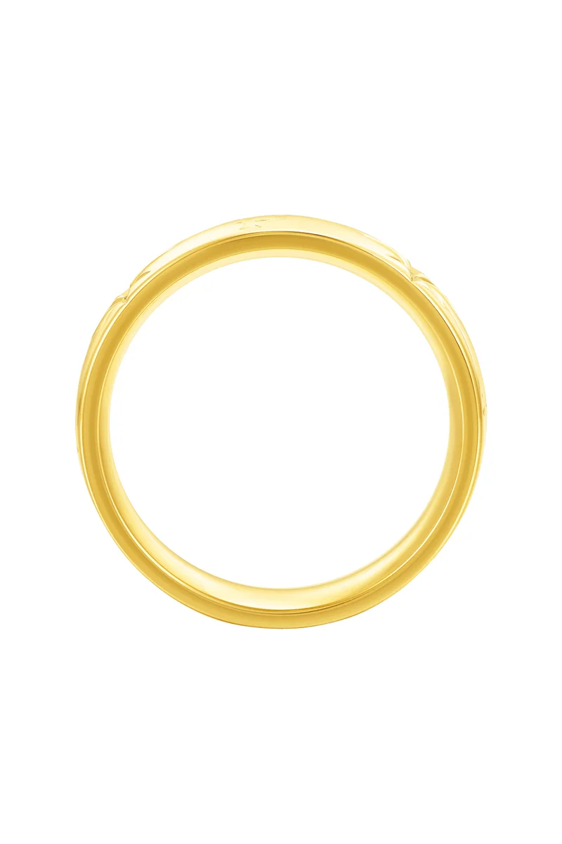POLICE Galaxy Gold Plated Ladies Finger Ring With Crystals 52PEJLF0003301