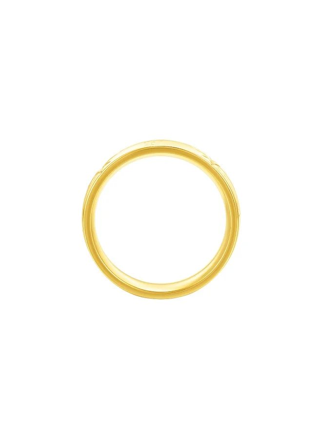 POLICE Galaxy Gold Plated Ladies Finger Ring With Crystals 52PEJLF0003301